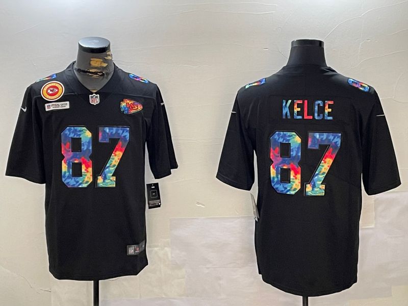 Men Kansas City Chiefs #87 Kelce Black 2024 Nike Vapor Limited NFL Jersey style 11->kansas city chiefs->NFL Jersey